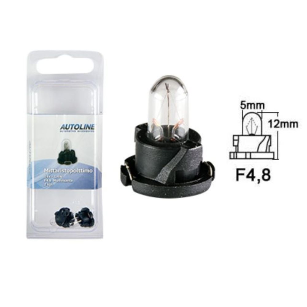 HRQ F4.8 plastsockellampa 14V/1,4W 2 st.