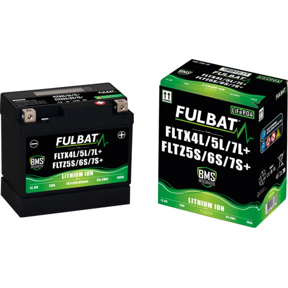 Fulbat Litiumbatteri 12 V 38,7 Wh FLTX4L/5L/7L+ FLTZ5S/6S/7S+
