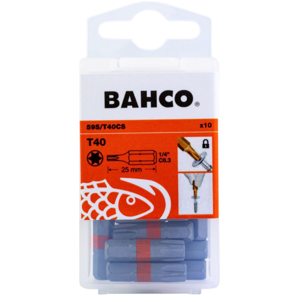 Bahco 59S/T40CS Sticky Torx ruuvauskärki T40C 10 kpl