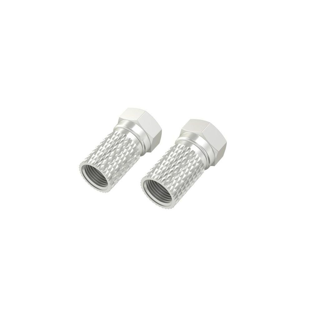 Hama F-liitin uros, 6,5 mm, kierrettävä, 2 kpl