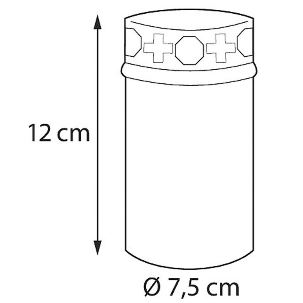 Airam Muisto ristikujutisega LED-hauaküünal, 12 cm