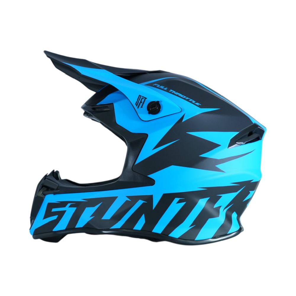 Stunt Freaks Team Flatout Junior crosshjälm blå