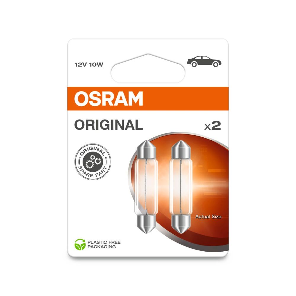 Osram SV8,5-pirnipaar 12 V 10 W C10W "pulk" 40 mm