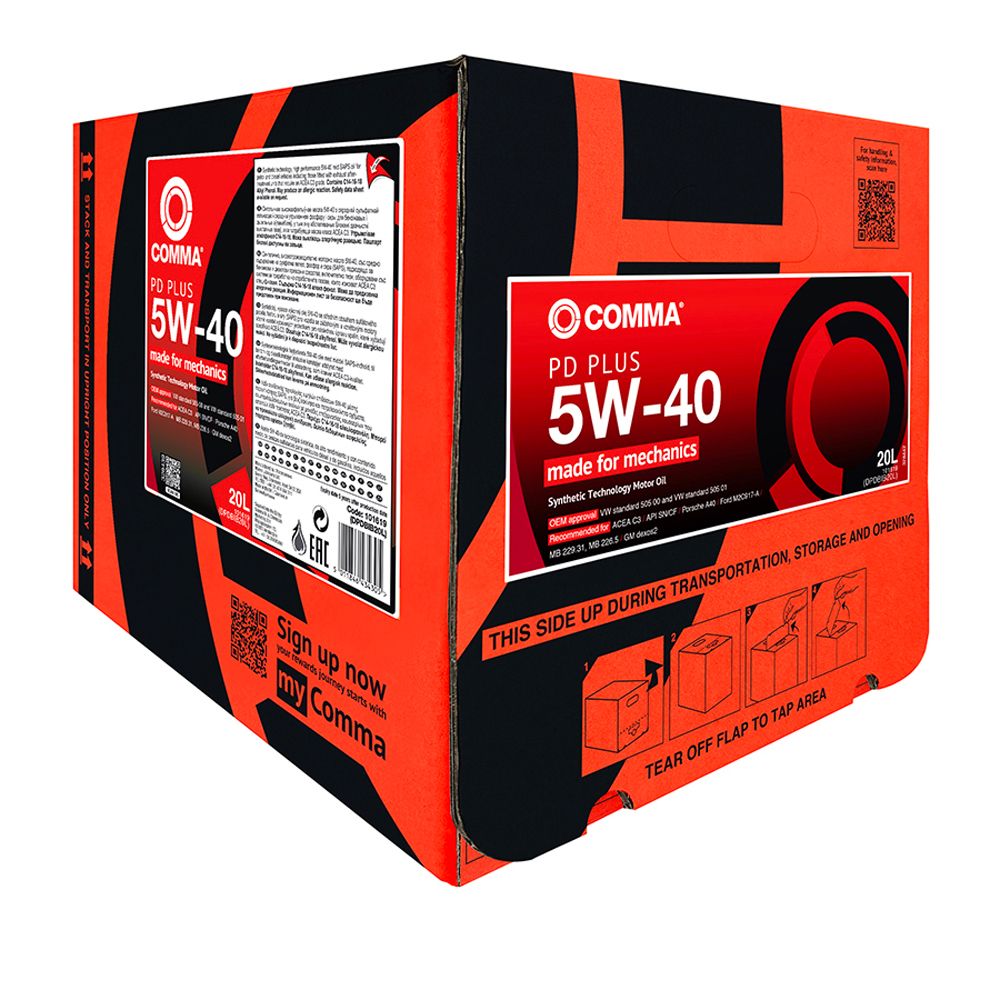 Comma PD Plus 5W40 BIB motorolja 20 L