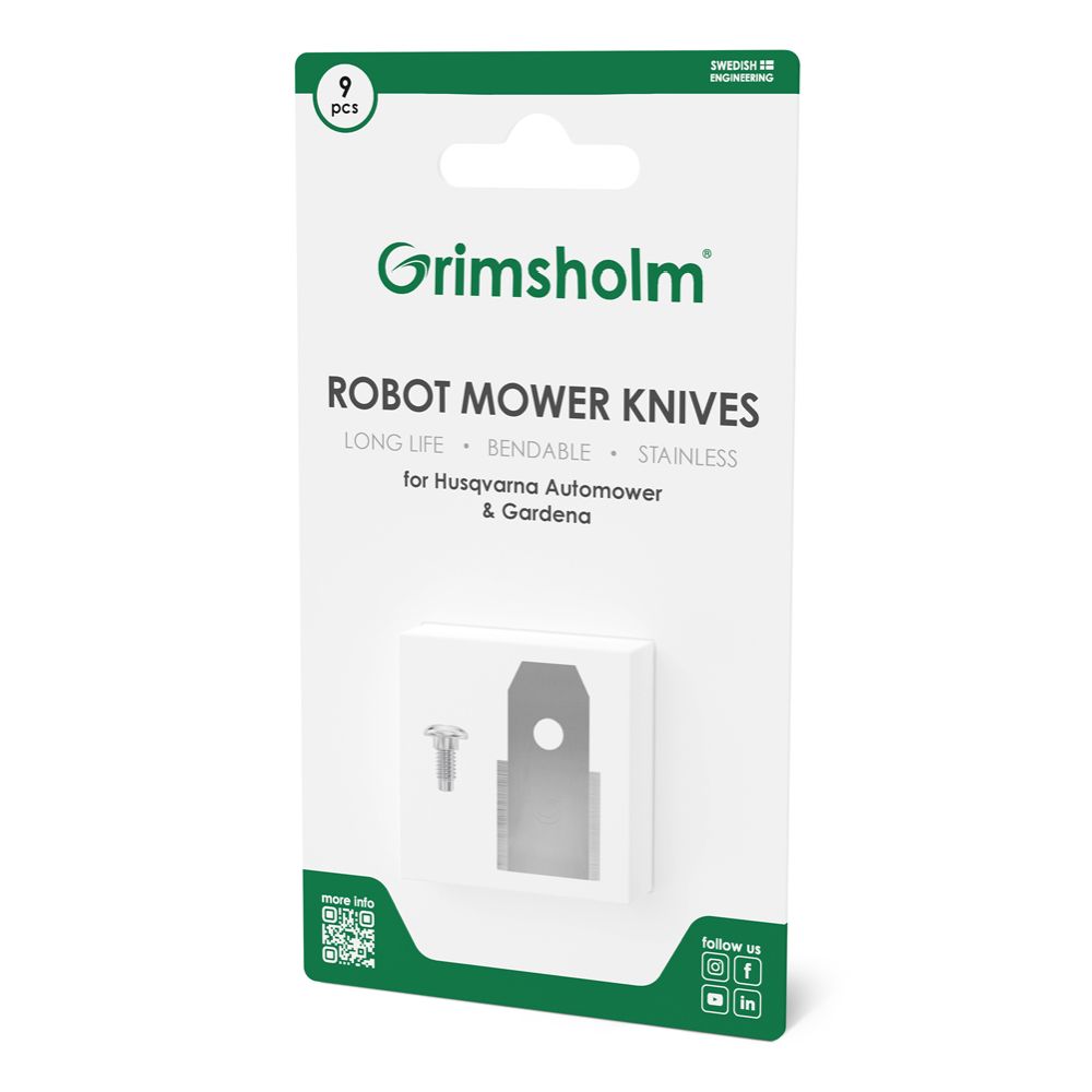 Grimsholm Green kniv till robotgräsklippare Husqvarna/Gardena/McCulloch, 9 st.