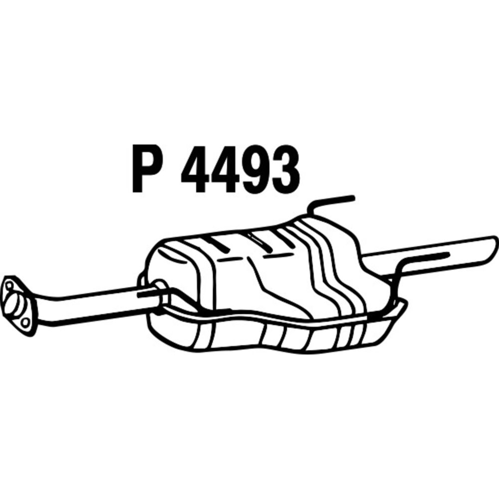 Bakre ljuddämpare 14-4536