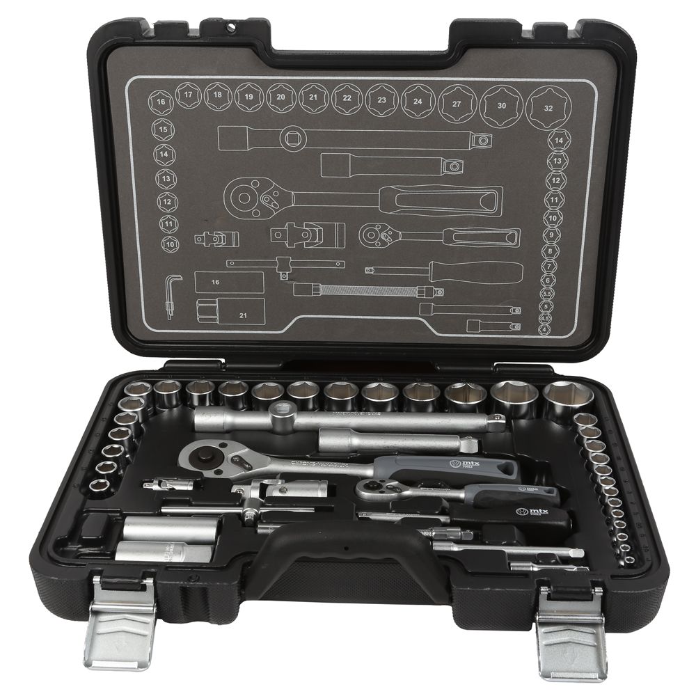 MTX Tools Basic hylssats 1/4’’ & 1/2’’ 48 delar