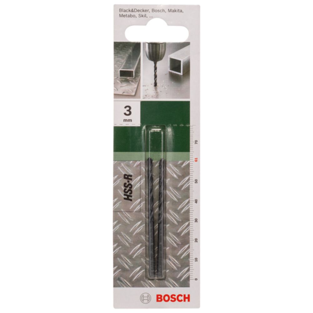 Bosch HSS R metalliporanterä 3,0 mm 2 kpl