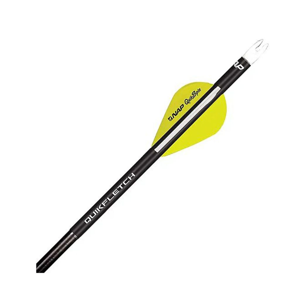 NAP QUIKFLETCH® Twister 2'' pikasulka 6 kpl mustalla putkella, valkoinen