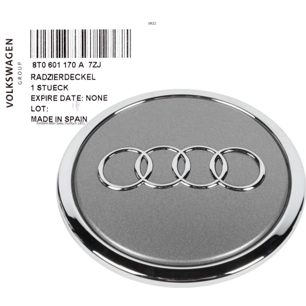 Vanteen keskiömerkki hopea ø68 mm Audi alkuperäinen