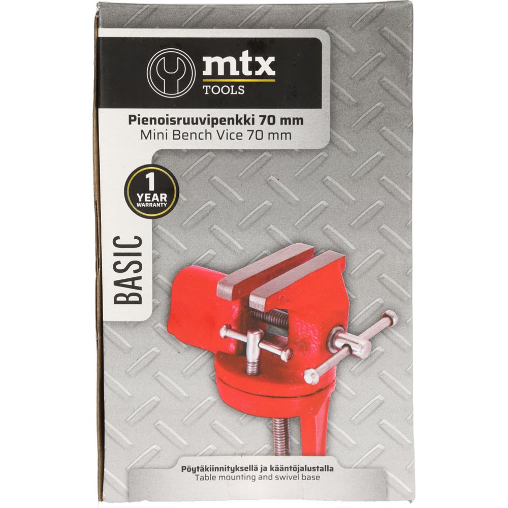 MTX Tools Basic kääntyvä pöytäruuvipenkki 70 mm