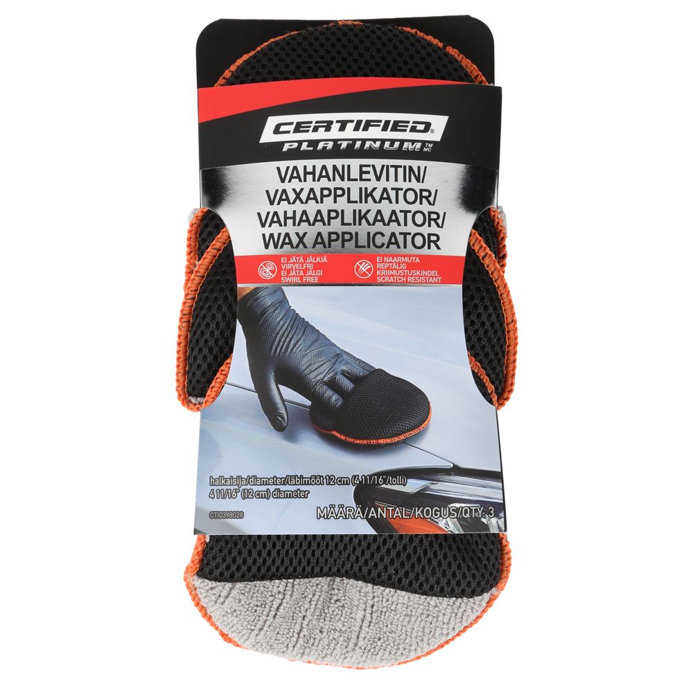 Certified Platinum vaxapplikator mikrofiber 3 st.