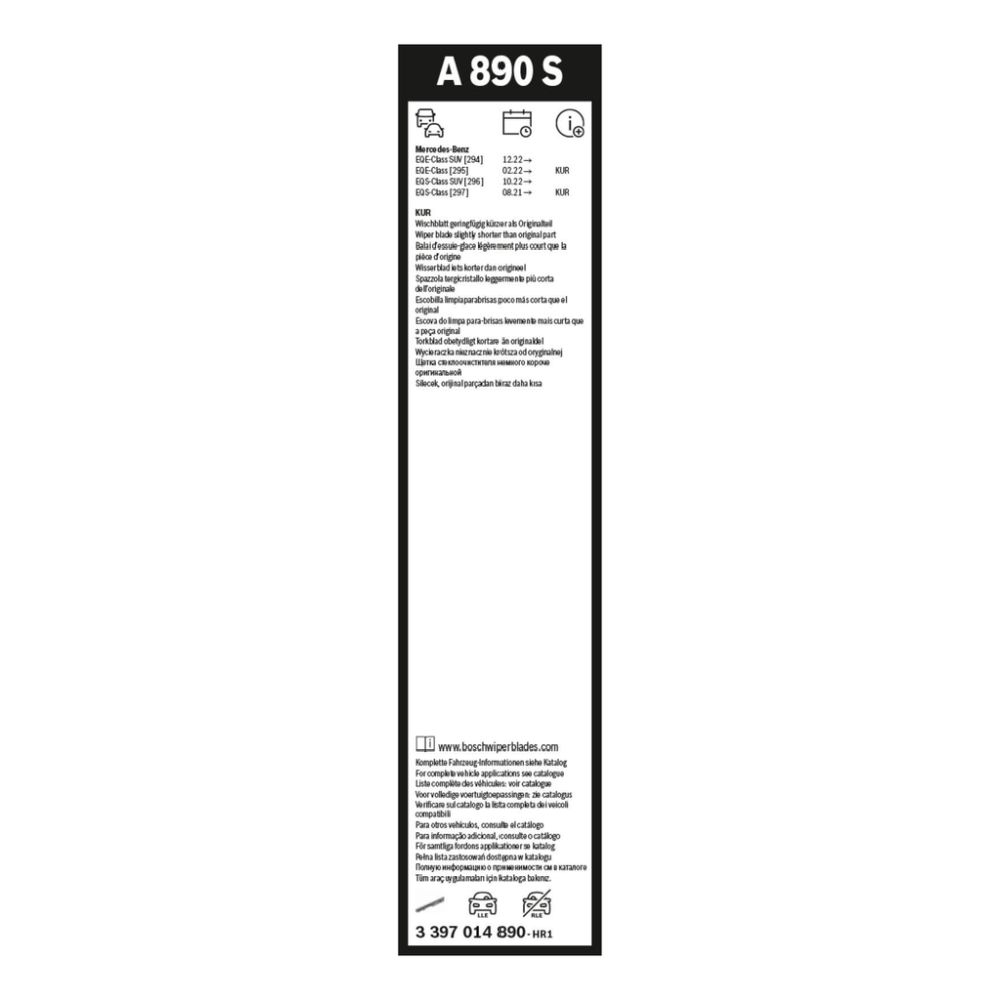 Bosch Aerotwin A890S kojamehekomplekt 65 + 50 cm