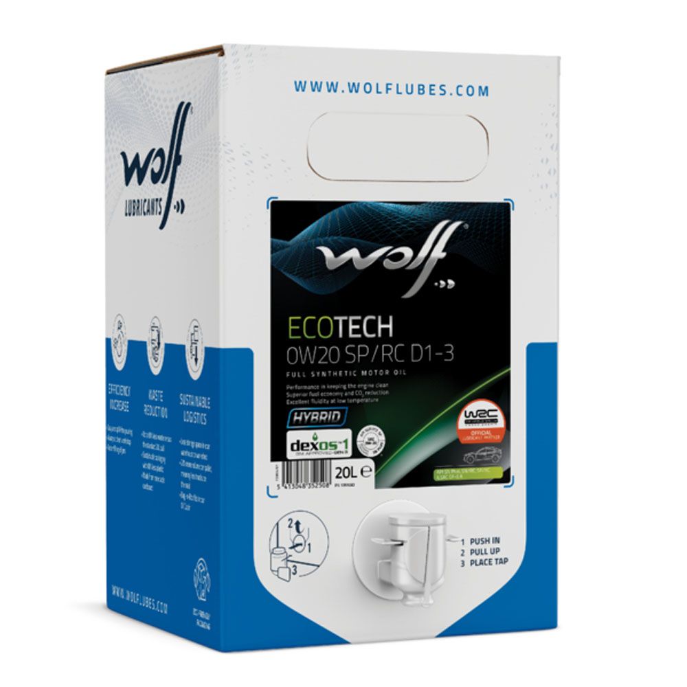 Wolf Ecotech 0W20 SP/RC D1-3  20 l moottoriöljy BIB