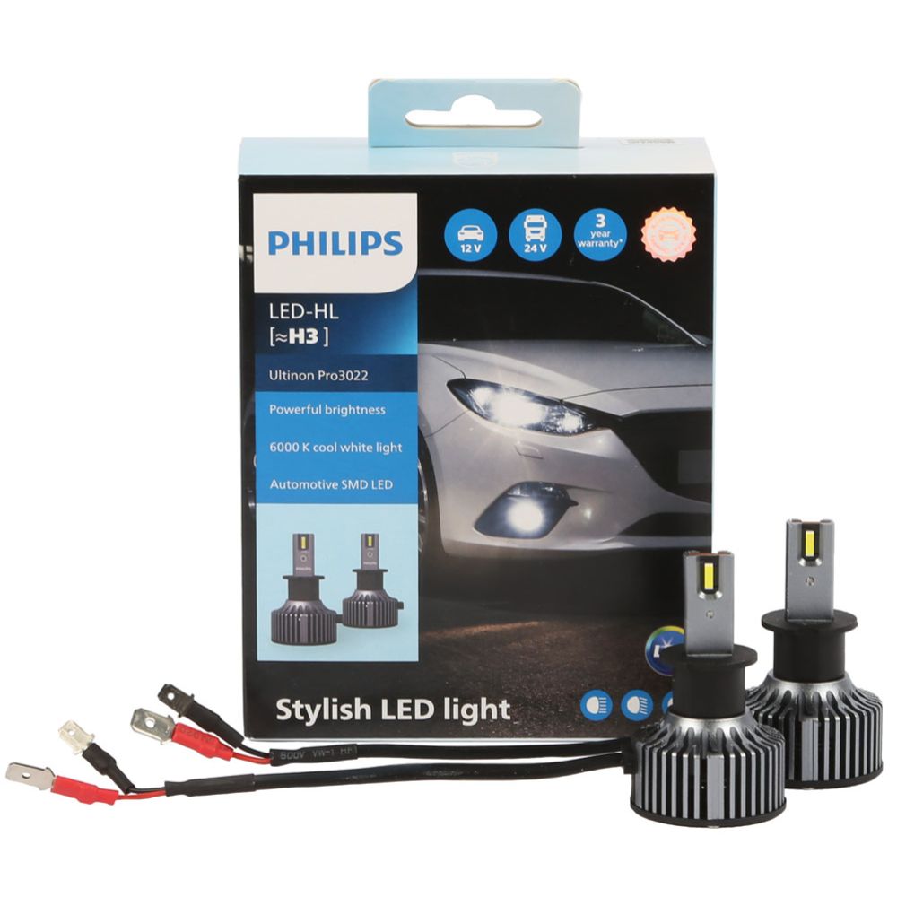 Philips Ultinon Pro 3022 LED H3 ajoneuvopolttimopari