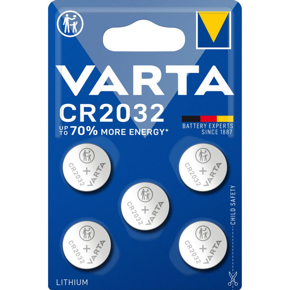 VARTA CR2032 nappiparisto, 5 kpl
