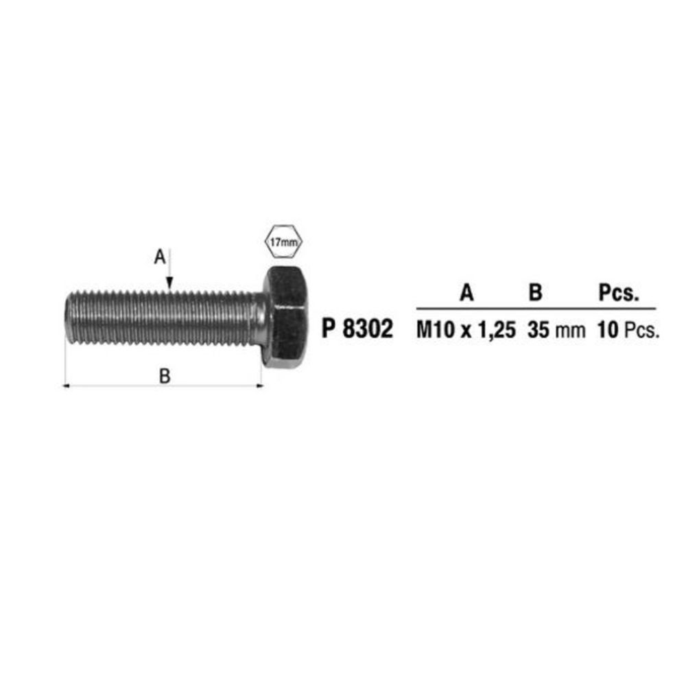 Bult M10 x 1,25 bl.a. japanska