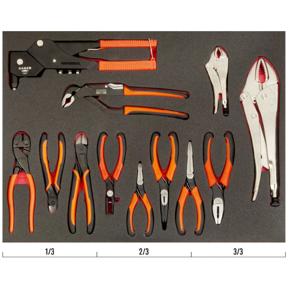 Bahco FF1A4001 Fit&Go 3/3 tangide komplekt vahtplastalusel 12 osa