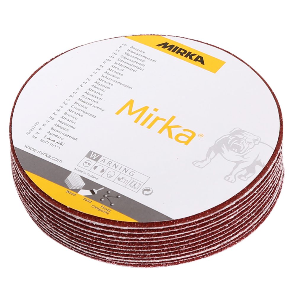 Mirka sliprondell med kardborrefäste 125 mm P120 20 st.