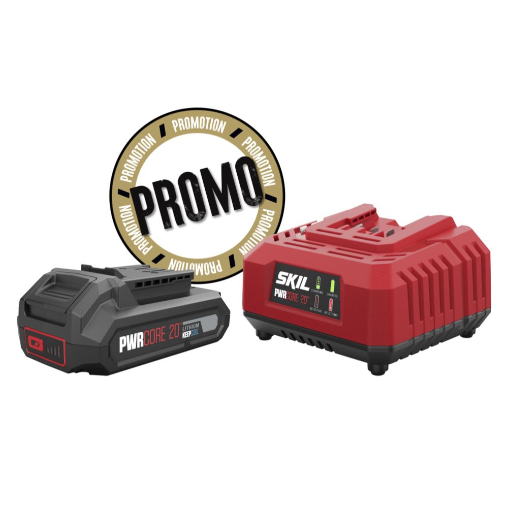 SKIL 3136 AA litiumioniakku 20V ja laturi (2,0 Ah)