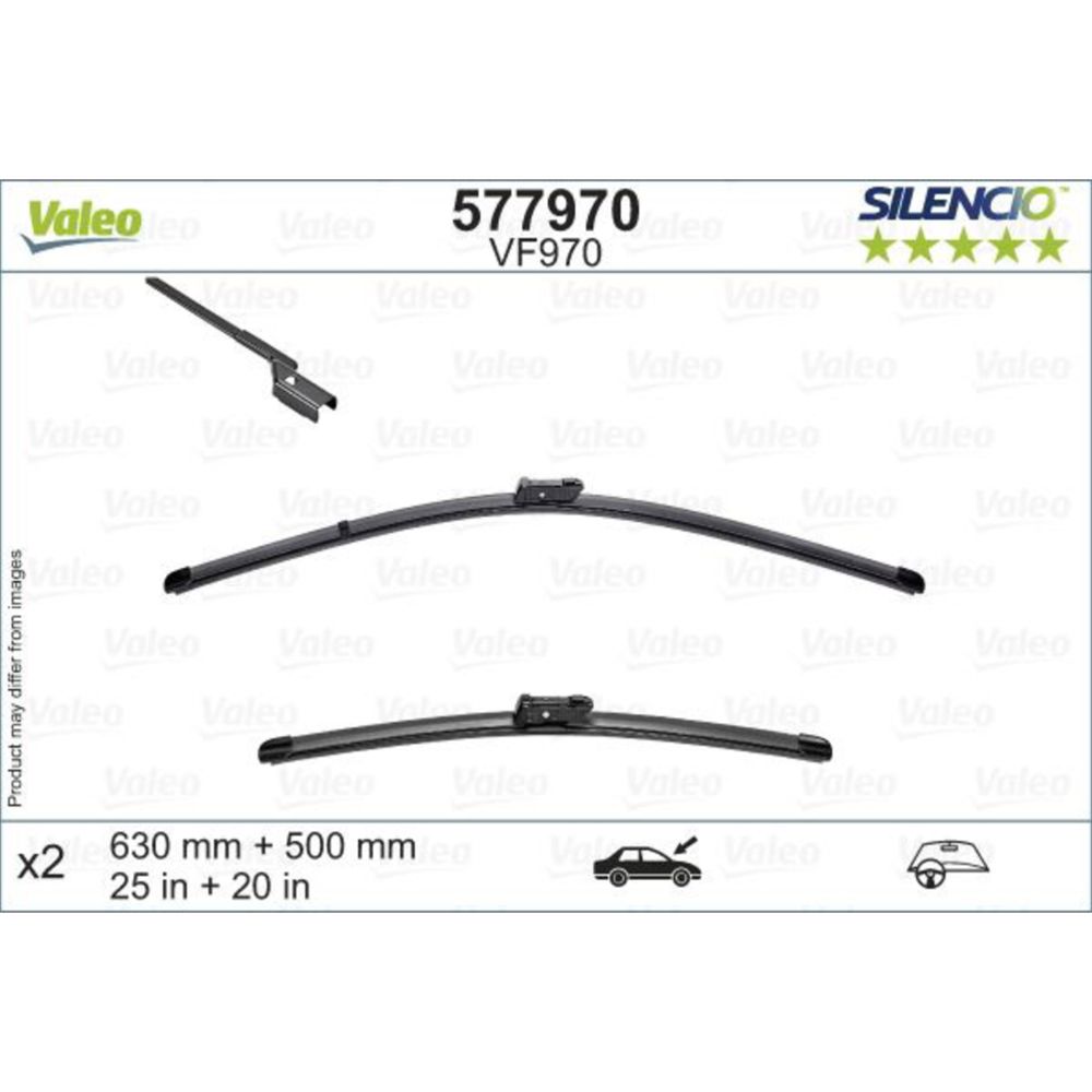 Valeo X-trm VF970 pyyhkijänsulkapari 63 + 50 cm