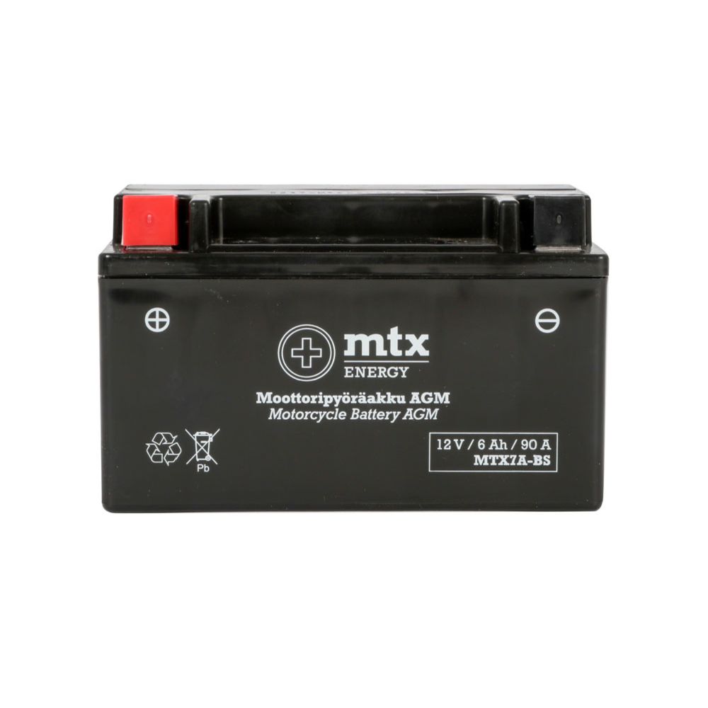 MTX Energy AGM-aku 12 V 6 Ah "MTX7A-BS" (P150 x L87 x K93 mm)