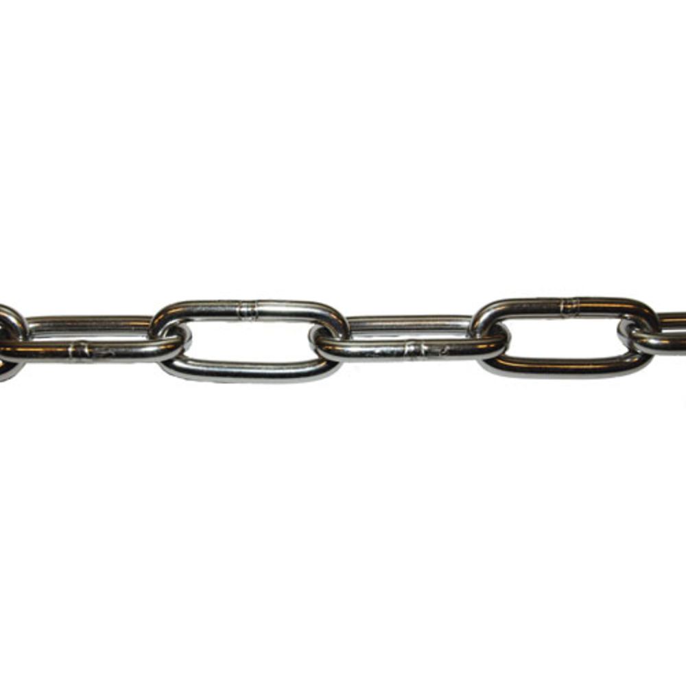 Långlänkad syrabeständig kätting (AISI 316/A4 DIN 763) 6 x 54 x 25,2 mm 1 m