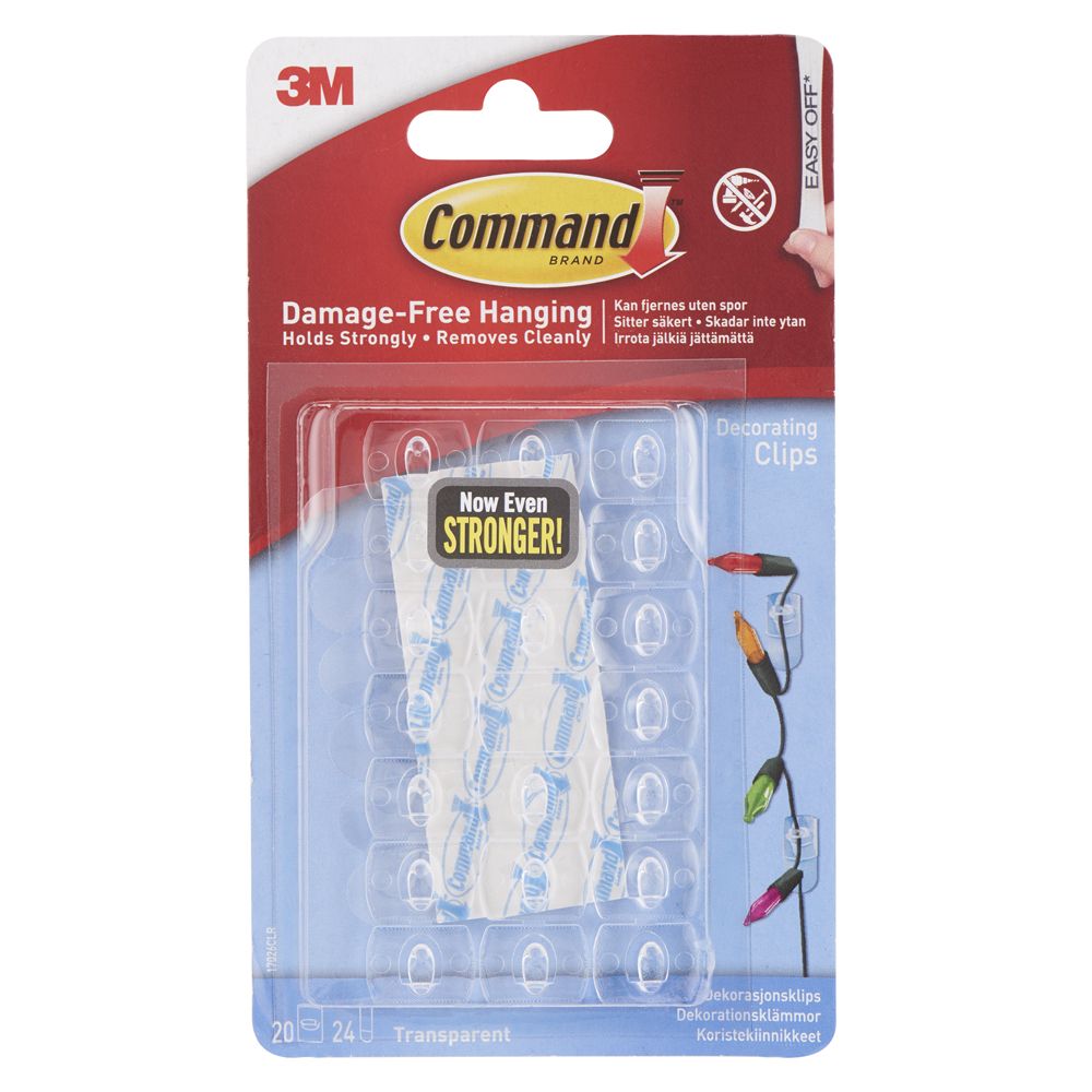 3M Command 17026 minikrokar 20 st. klar