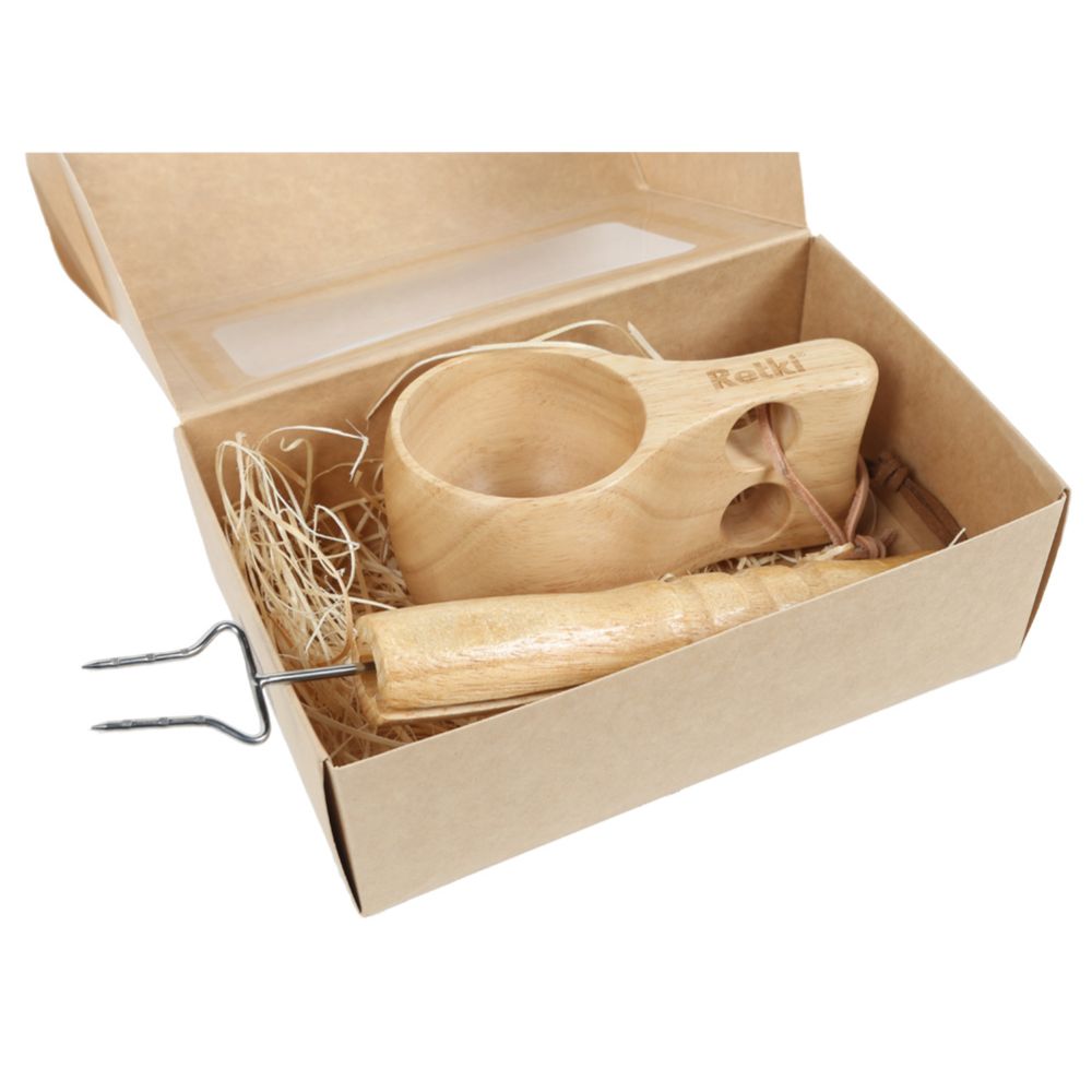 Retkeilijän kuksa ja makkaratikku -setti