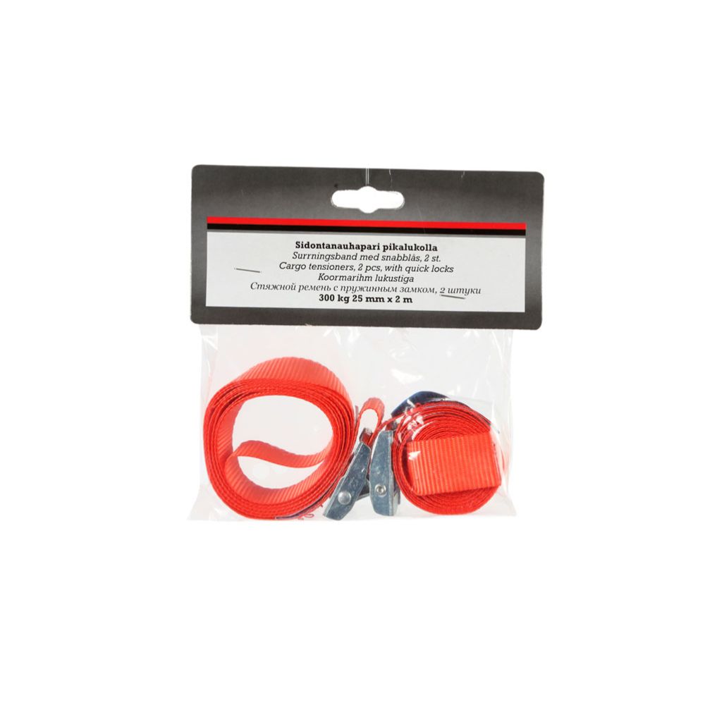 MTX Automotive sidontanauha pikalukolla, 300 kg, 25 mm x 2 m, 2 kpl