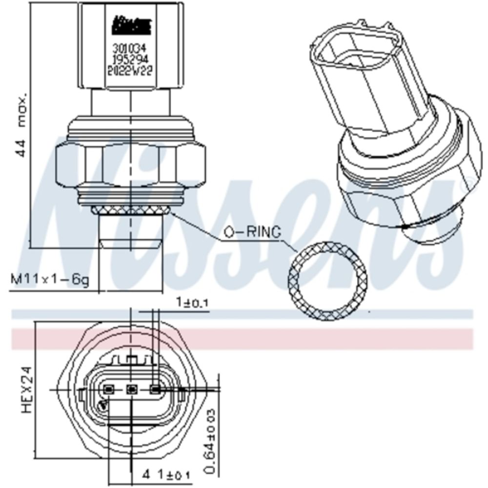 Ilmastointilaitteen painekatkaisin 30-05034