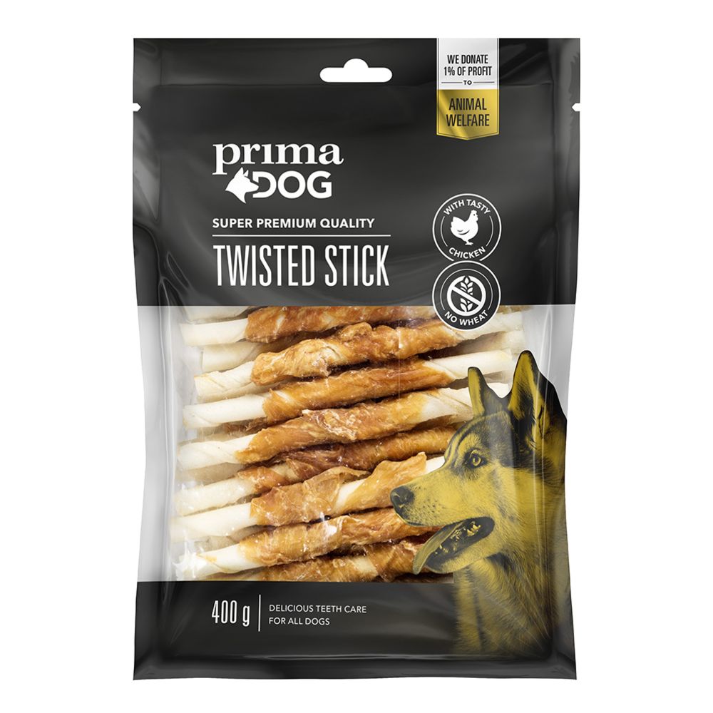 PrimaDog närimispulk kanaga 13 cm 400 g 45 tk