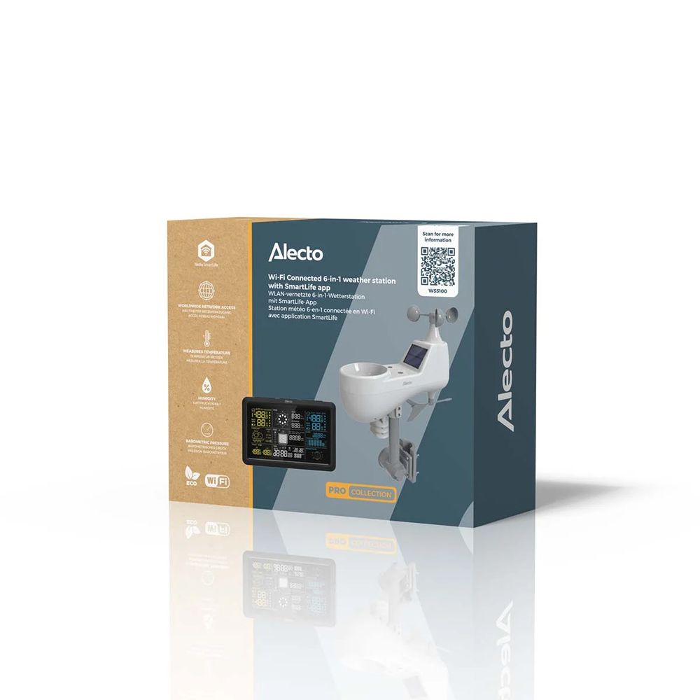 Alecto Wi‑Fi 6‑i‑1 väderstation