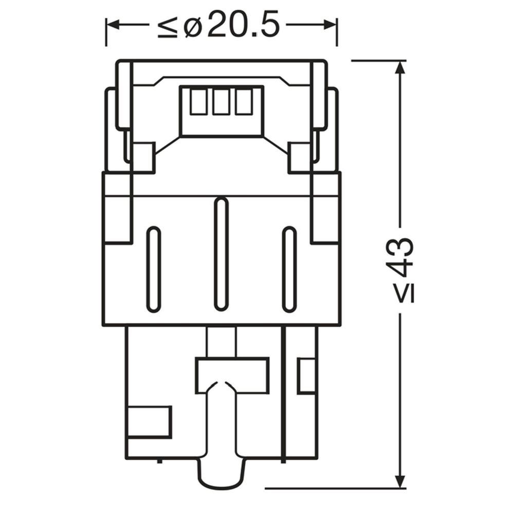 Osram W21W LED-polttimopari, valkoinen