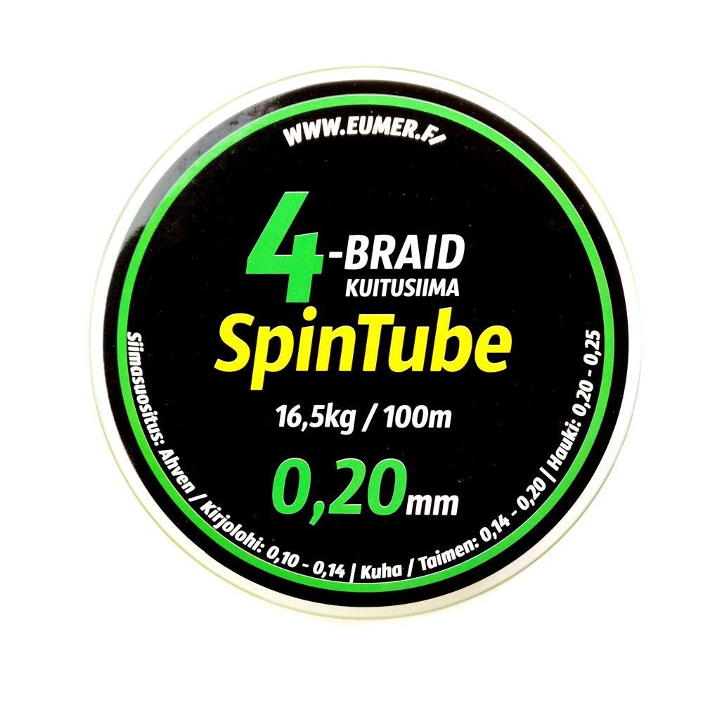 Spintube 4 kuitusiima 100 m 0,12 mm 8,8 kg fl. keltainen