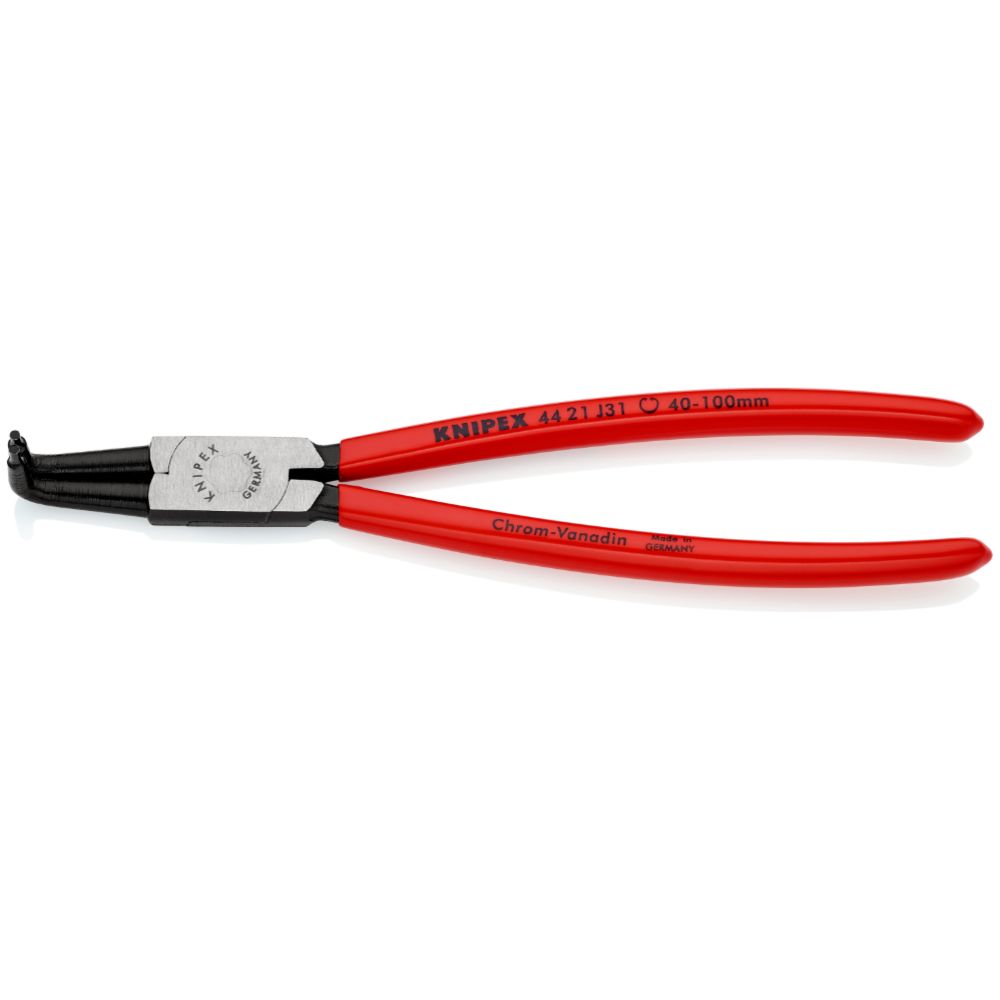 Knipex® 44 21 J31 lukustusrõngatangid painutatud pigistavad 40-100 mm 215 mm