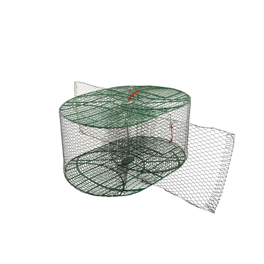 Fishnet 2-nieluinen vinyylipinnoitettu katiska vihreä