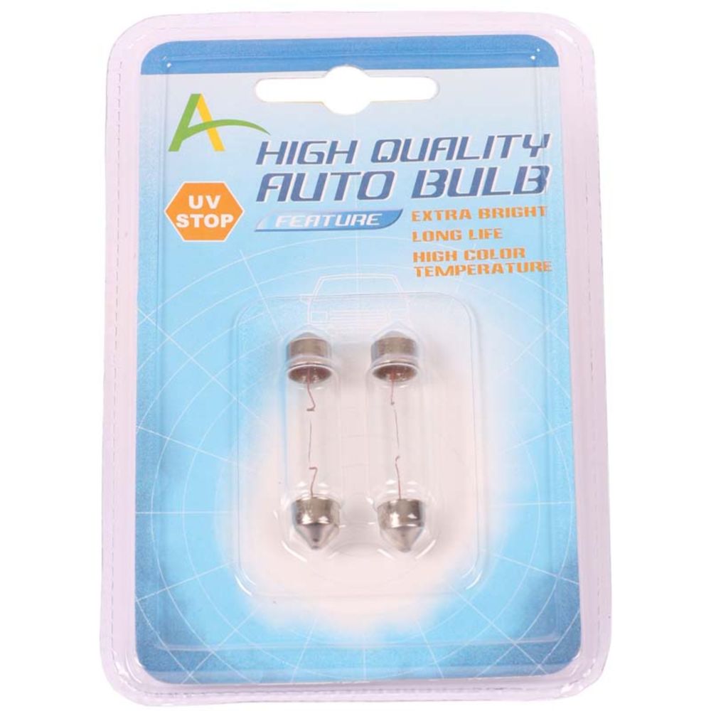 SV8,5 spollampa, festong 43 mm 12V 5W 2 st.