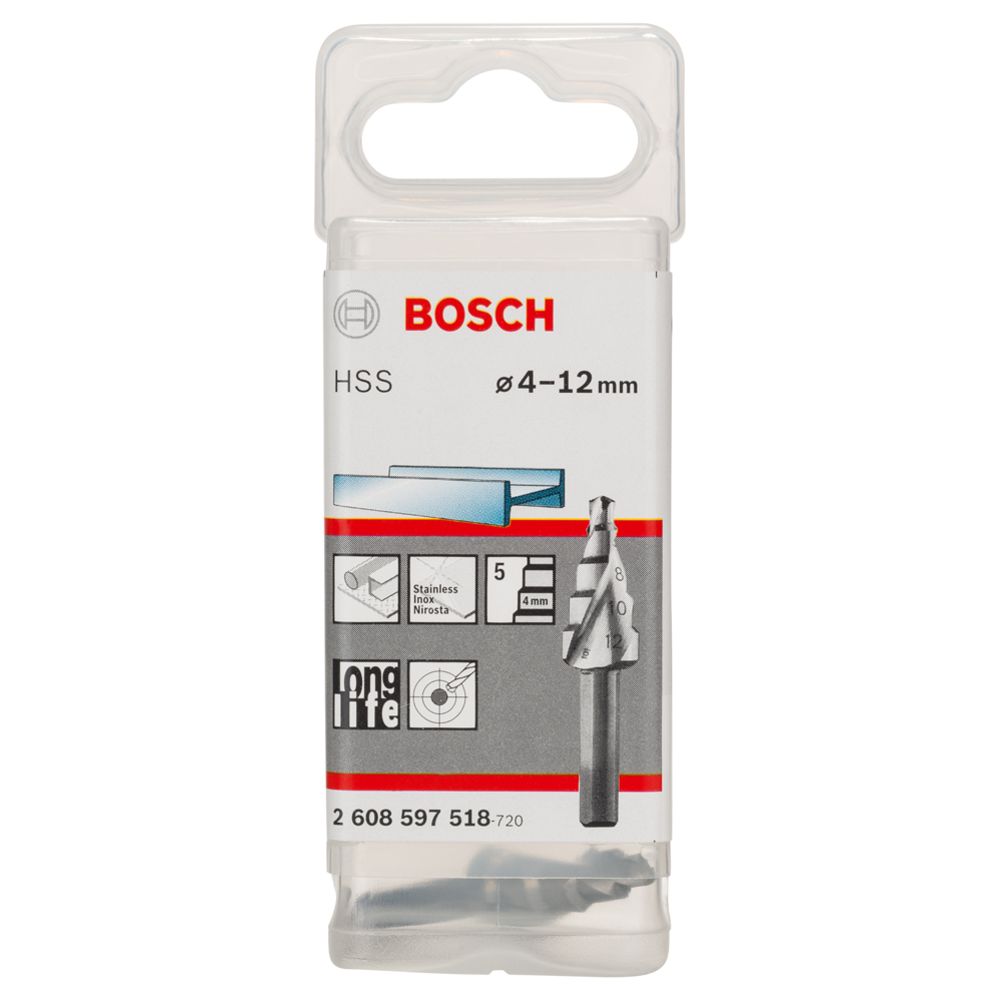 Bosch askelporanterä HSS 4 - 12 mm, 6,0 mm, 50 mm
