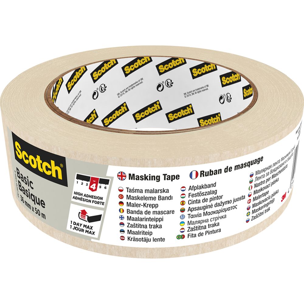Scotch Basic maskeringstejp 36 mm x 50 m