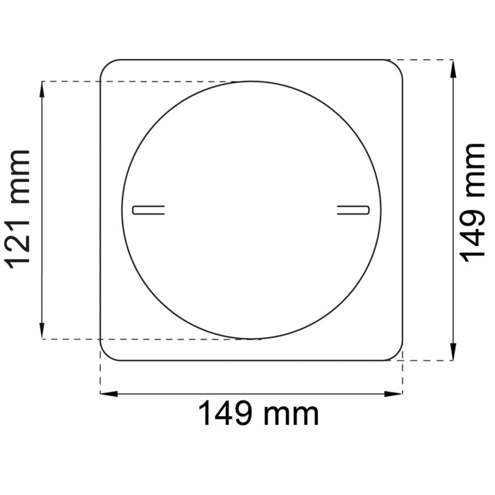 Habo tallriksventil 282 125 mm plast vit