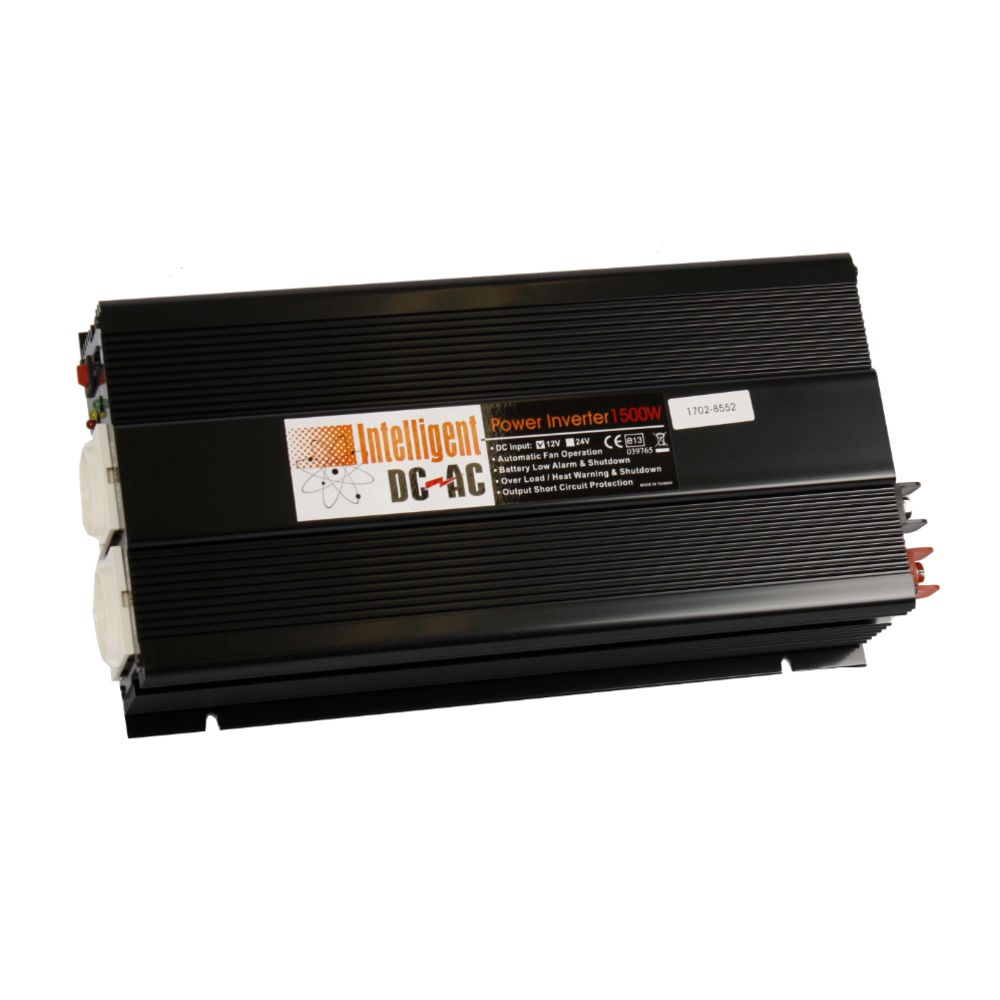 Inverter, max 1500 W, 12 V -> 230 V