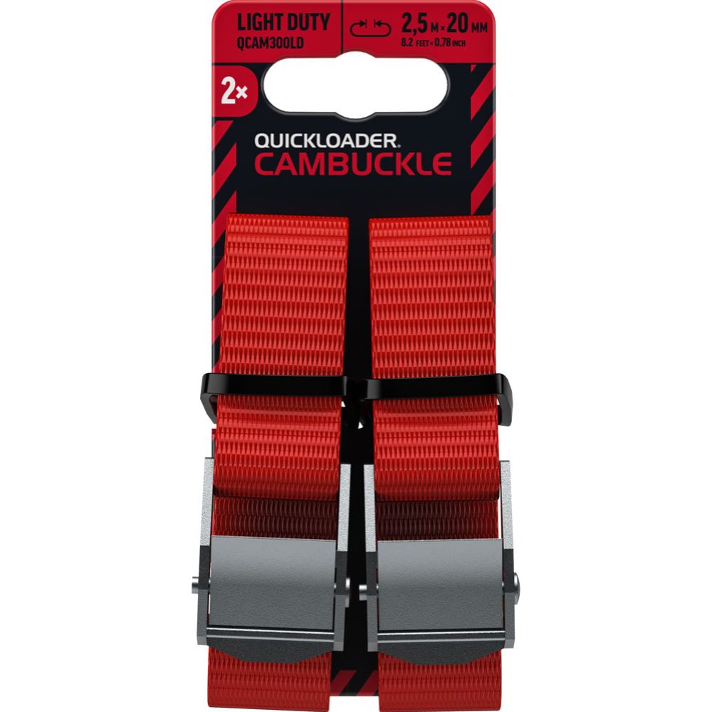 Quickloader kiirpandlaga koormarihm, 300 kg, 20 mm x 2,5 m, 2 tk