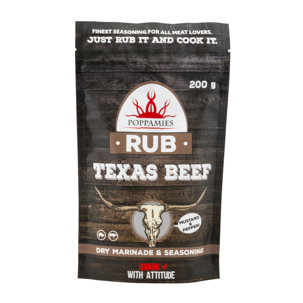 Poppamies Rub Texas Beef maitseainesegu, 200 g