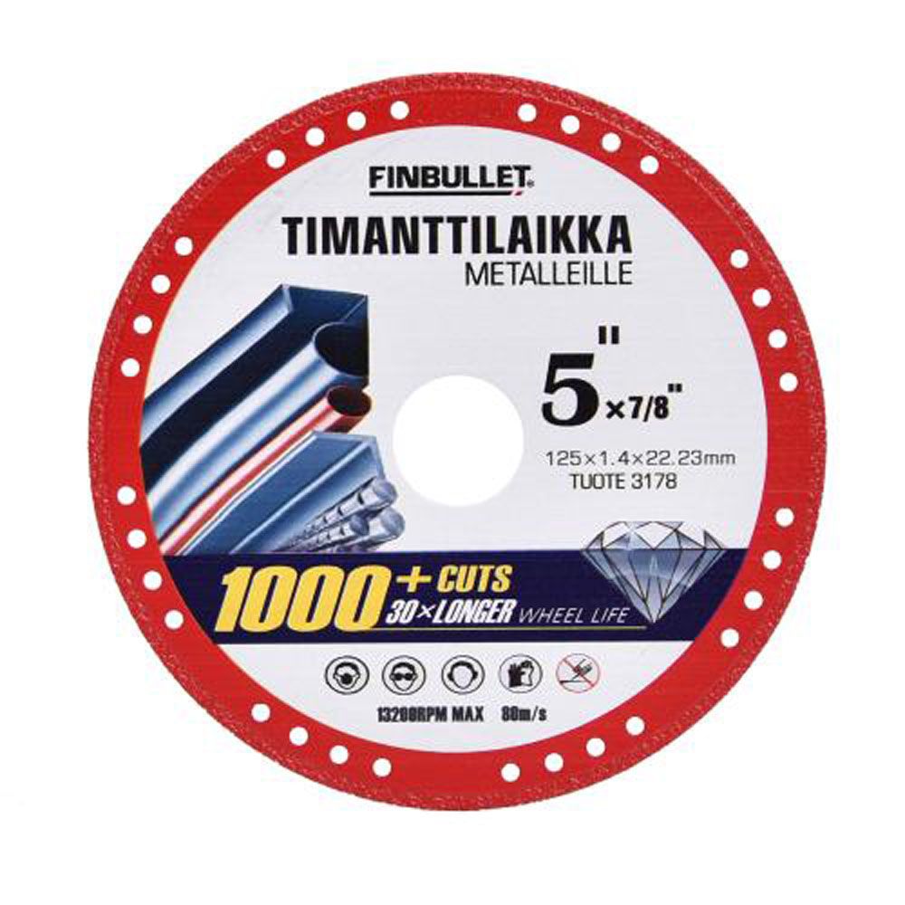 Timanttilaikka metallille 125 mm