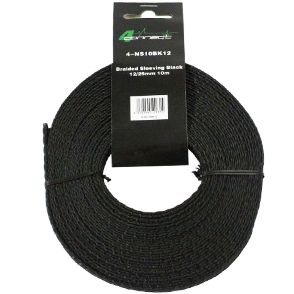 FOUR Connect nylon/kangassukka musta 12 / 25 mm 10 m
