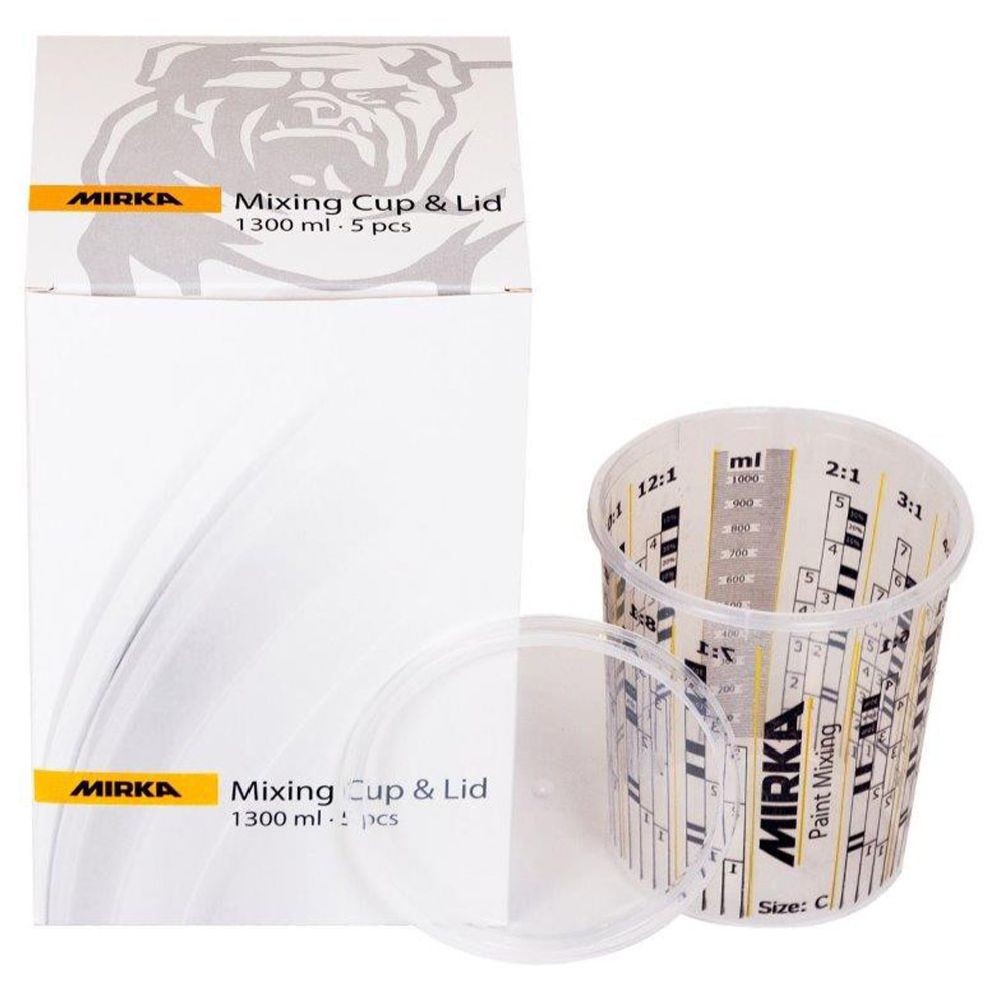Mirka sekoitusastia 1300 ml + kansi 5 kpl