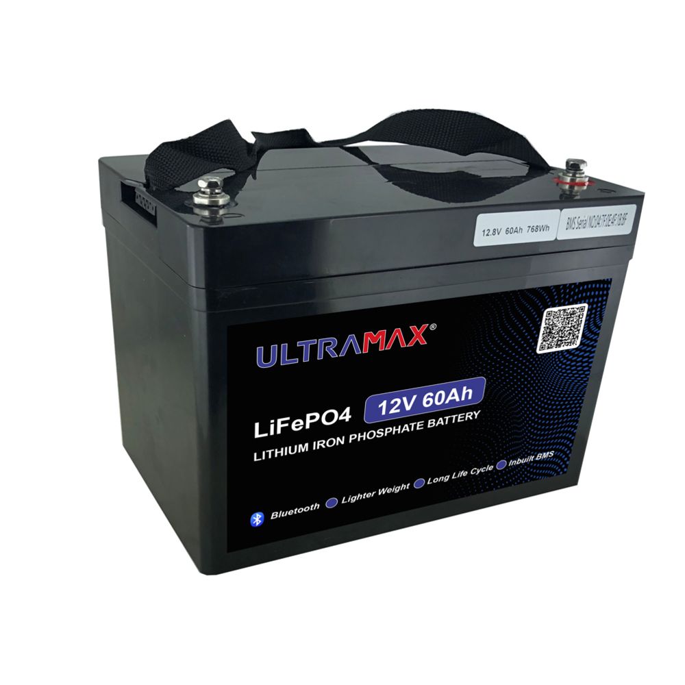 Ultramax LiFePO4 batteri 12V 60Ah IP65
