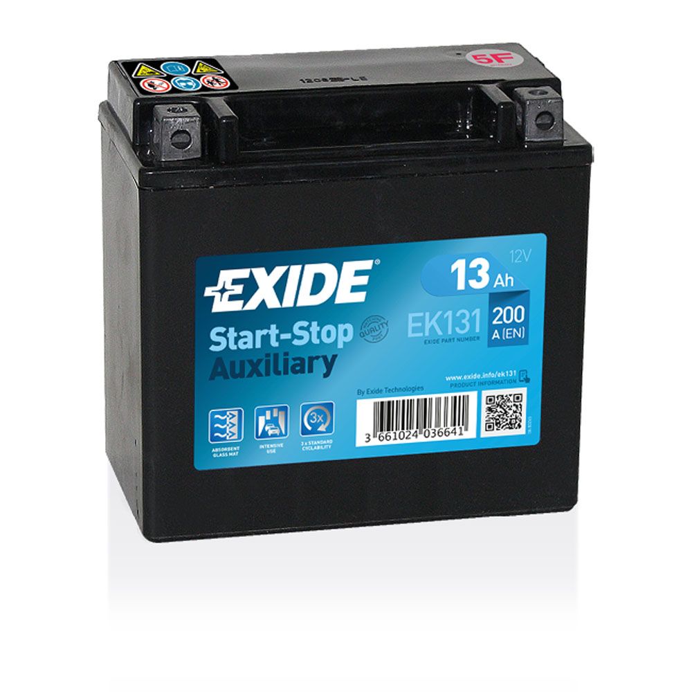 Exide EK131 13Ah/200A akku P150xL90xK145