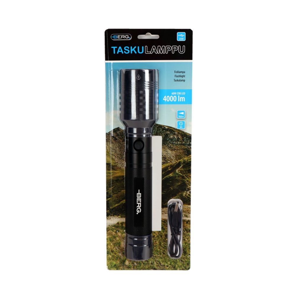 Berg laetav LED-taskulamp, 60 W, 4000 lm